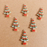 10pcs Christmas Tree Charms Pendants for Jewelry Making Crafts
