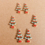 10pcs Christmas Tree Charms Pendants for Jewelry Making Crafts
