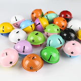 10PCS Christmas Bells 40mm Metal Stars Jingle Bells Decoration Pendants DIY