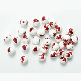 20 Pcs 16mm Red Lattice Christmas Tree Elk Wooden Beads DIY Custom Decoration