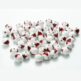 20 Pcs 16mm Red Lattice Christmas Tree Elk Wooden Beads DIY Custom Decoration