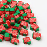 20pcs Mixed Polymer Clay Beads Xmas Pendants Ornaments for Jewelry Making
