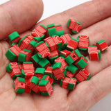 20pcs Mixed Polymer Clay Beads Xmas Pendants Ornaments for Jewelry Making