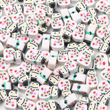 20pcs Mixed Polymer Clay Beads Xmas Pendants Ornaments for Jewelry Making