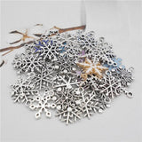Christmas Snow Snowflake Charms Mix Necklace Pendant