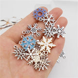 Christmas Snow Snowflake Charms Mix Necklace Pendant