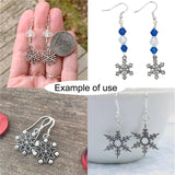 Christmas Snow Snowflake Charms Mix Necklace Pendant