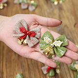 2Pcs Christmas Ornament Hanging Pendants Bow Knot Xmas Tree Bell Decor