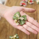 2Pcs Christmas Ornament Hanging Pendants Bow Knot Xmas Tree Bell Decor