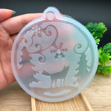 Resin Liquid Silicone Mold Christmas Tree Snow Charms Pendant Mold