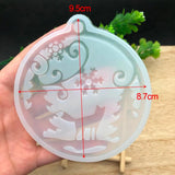 Resin Liquid Silicone Mold Christmas Tree Snow Charms Pendant Mold