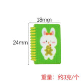 10Pcs Christmas Rabbit Notebook Resin Charms Pendant for Jewelry Making