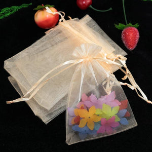 25pcs Organza Drawstring Bags Christmas Candy Gift Sachets
