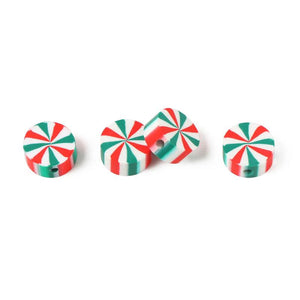 Christmas Polymer Clay Beads For DIY Jewelry Earrings Bracelets Decoration