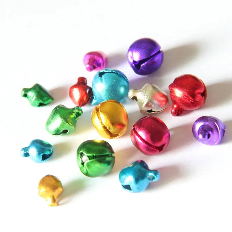 200Pcs Jingle Bells Aluminum Beads for DIY Crafts/Decoration