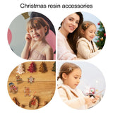 40 Pcs Christmas Decor Resin Pendant Ornaments DIY Hairpin