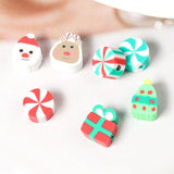 20/50pcs Red Clay Spacer Beads Bracelets Christmas Candy Polymer Clay Beads