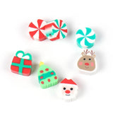 20/50pcs Red Clay Spacer Beads Bracelets Christmas Candy Polymer Clay Beads