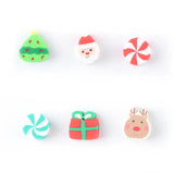 20/50pcs Red Clay Spacer Beads Bracelets Christmas Candy Polymer Clay Beads
