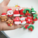 10PCS Christmas Stocking Flat Charms DIY Pendants Decoration
