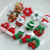 10PCS Christmas Stocking Flat Charms DIY Pendants Decoration