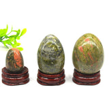 3 Unakite Natural Stones Egg Reiki Healing Stone Home Decoration