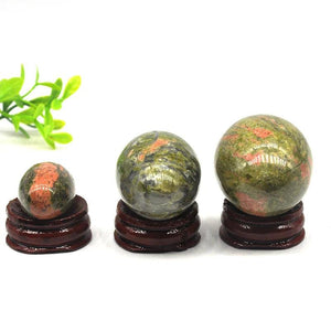 3 Unakite Natural Stones Egg Reiki Healing Stone Home Decoration
