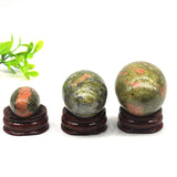 3 Unakite Natural Stones Egg Reiki Healing Stone Home Decoration