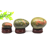 3 Unakite Natural Stones Egg Reiki Healing Stone Home Decoration