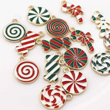 10Pcs Christmas Candy Cane Lollipops Tree Decoration Red Pendants Home Decor
