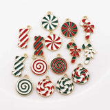 10Pcs Christmas Candy Cane Lollipops Tree Decoration Red Pendants Home Decor