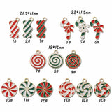 10Pcs Christmas Candy Cane Lollipops Tree Decoration Red Pendants Home Decor
