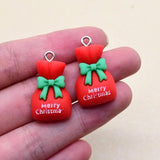 10pcs Christmas Resin Charms for Earrings Keychains DIY Decor