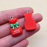 10pcs Christmas Resin Charms for Earrings Keychains DIY Decor