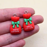 10pcs Christmas Resin Charms for Earrings Keychains DIY Decor