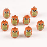 5 Owl Charms Jingle Bells Xmas Decor Wind bell Gift 26x17mm