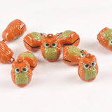 5 Owl Charms Jingle Bells Xmas Decor Wind bell Gift 26x17mm