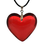 Crystal Glass Heart Necklace Pendant Colorful Jewelry for Christmas Party