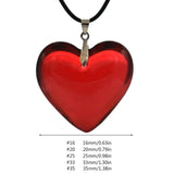 Crystal Glass Heart Necklace Pendant Colorful Jewelry for Christmas Party