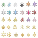 Alloy Enamel Christmas Snowflake Charms Xmas Decor Necklace Pendant Bracelet
