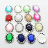 10Pcs 25x20mm Rhinestone Flat Oval DIY Jewelry Wedding Christmas Decor