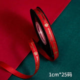 25 Yd Flower Ribbon - Floral Baking Decoration - Christmas Wrapping Ribbon