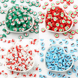 Christmas Clay Spacer Beads Santa Snowman For Jewelry Making DIY Decoration