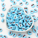 Christmas Clay Spacer Beads Santa Snowman For Jewelry Making DIY Decoration