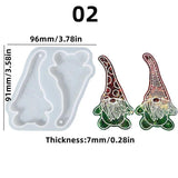 Santa Claus Pendant Resin Mold Christmas Charms Silicone Mold DIY Craft Xmas