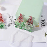 Santa Claus Pendant Resin Mold Christmas Charms Silicone Mold DIY Craft Xmas