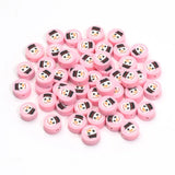 Snowman Pattern Clay Spacer Beads for Jewelry Making DIY