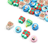 Snowman Pattern Clay Spacer Beads for Jewelry Making DIY