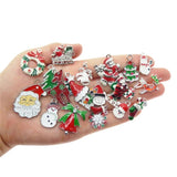 15pcs Green Enamel Xmas Charms for Earrings, Jewelry & Key Chain Pendant
