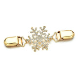 Christmas Shoes Shape Alloy Brooch Rhinestone Decorative Sweater Clip